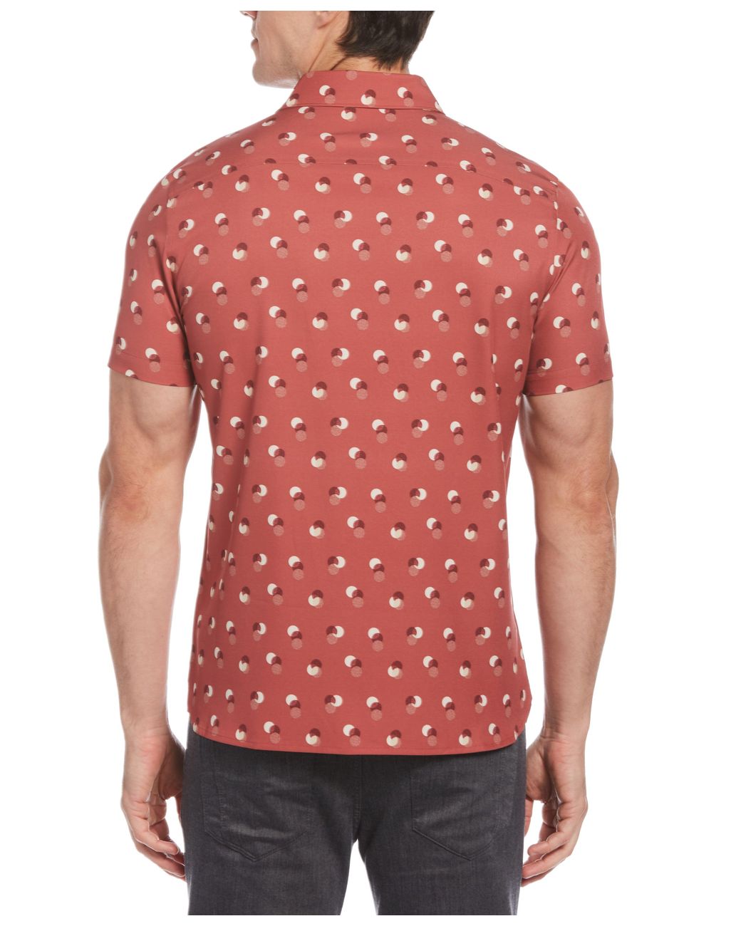 Perry Ellis Mens Exclusive Two Color Print Shirt
