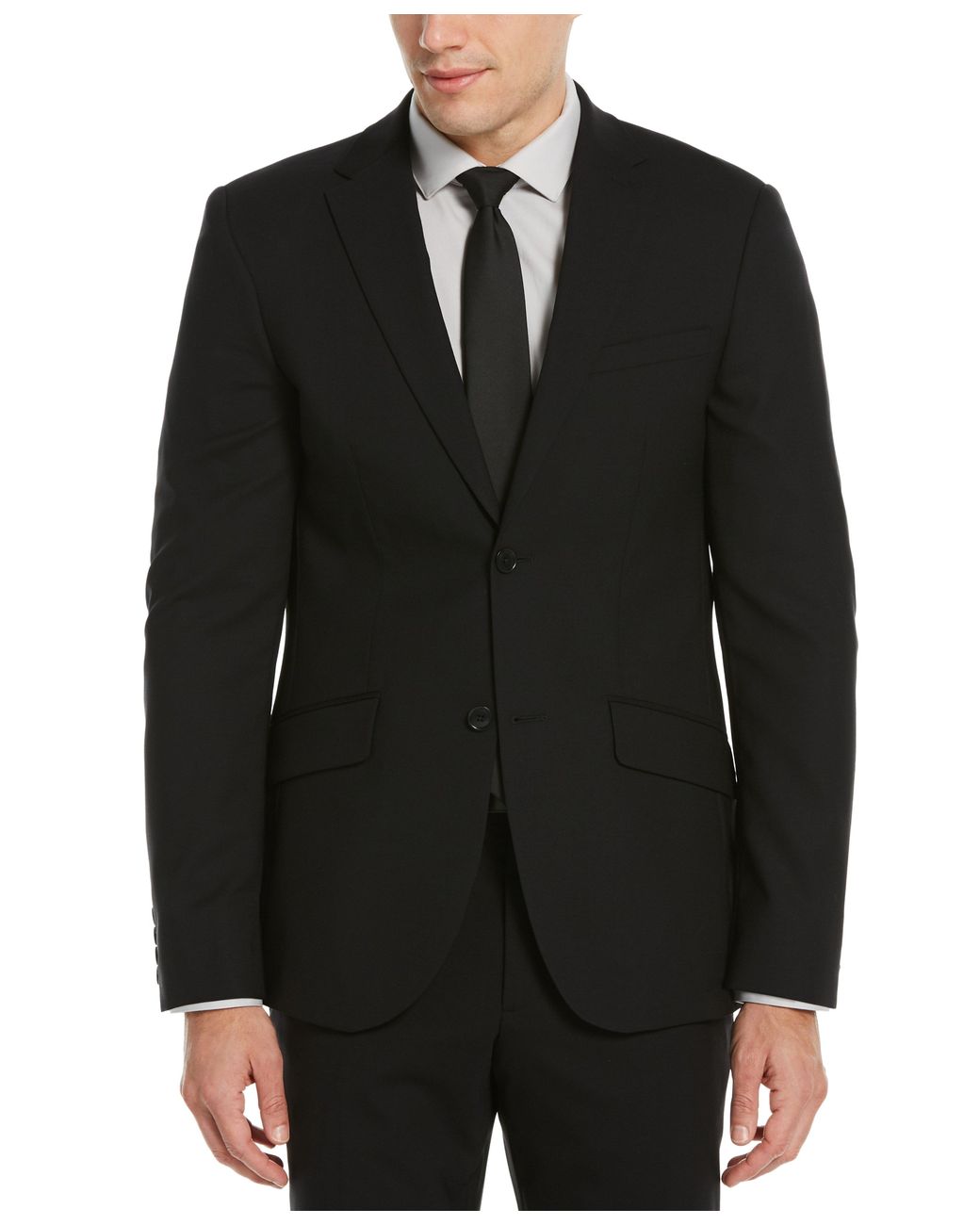 Perry Ellis Slim Fit Black Stretch Wool Blend Suit Jacket for Men Lyst