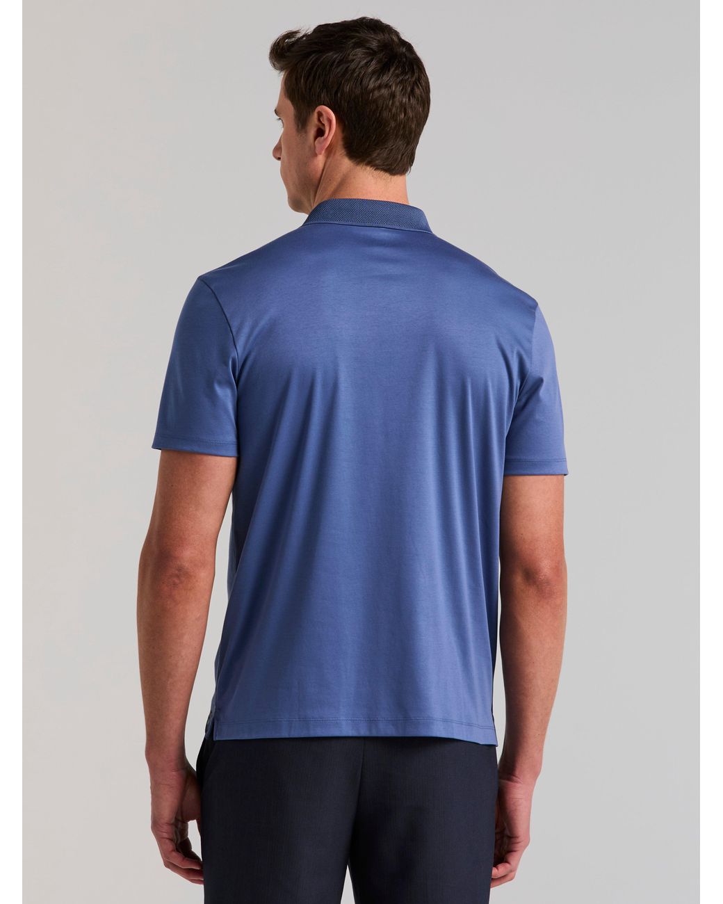 Perry Ellis Black Cool Interlock Polo for men