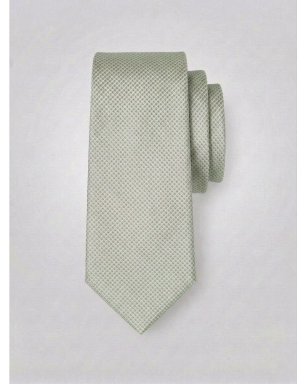 Perry Ellis White Solid Plain Weave Micro Slim Tie for men