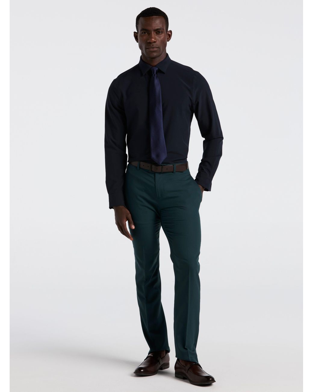 green emerald velvet dress Slim Fit Floral Print Shirt  Perry Ellis