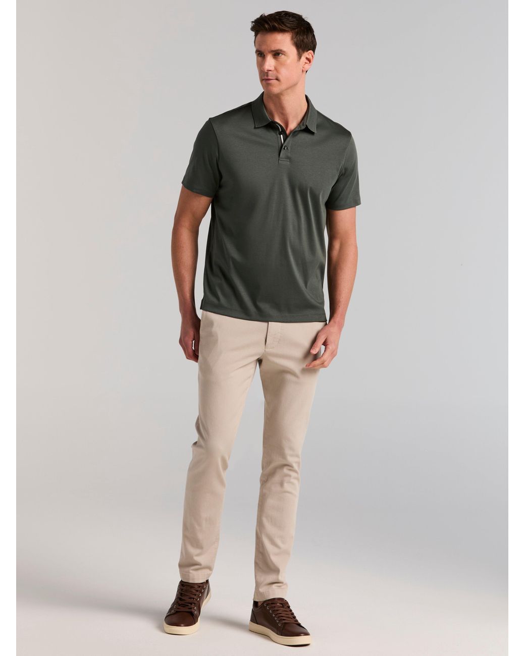 Perry Ellis Black Cool Interlock Polo for men