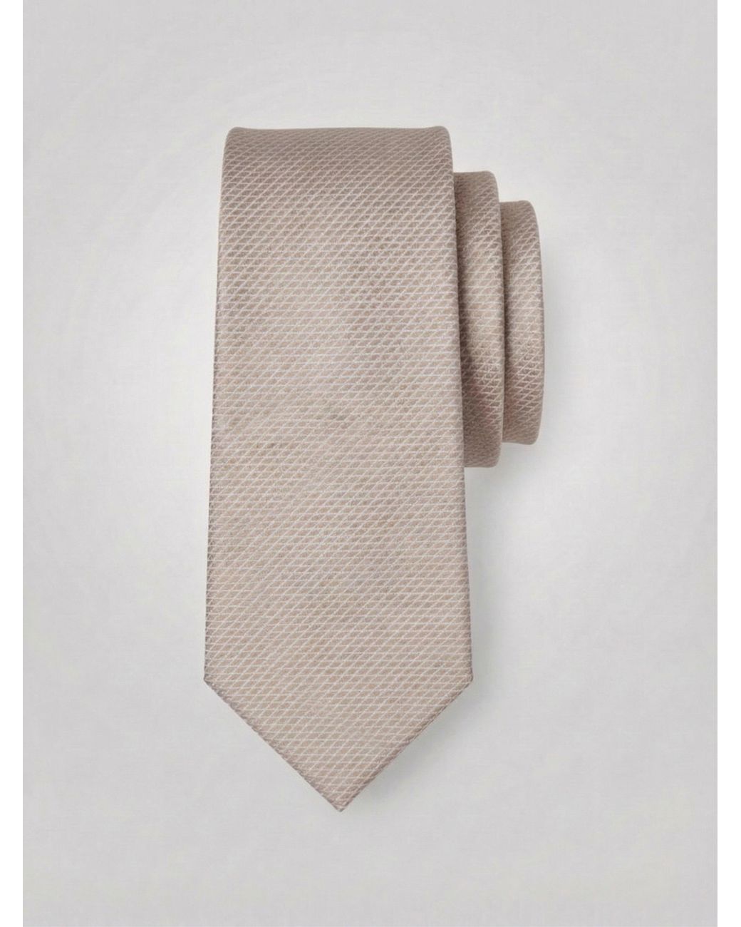 Perry Ellis White Solid Plain Weave Micro Slim Tie for men