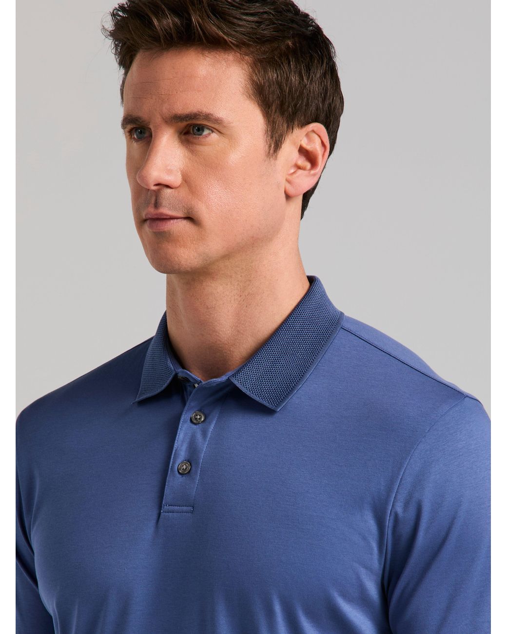 Perry Ellis Black Cool Interlock Polo for men