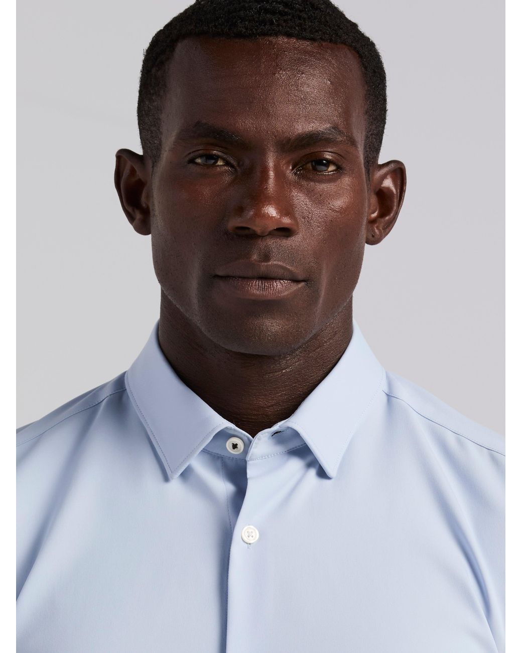 Perry Ellis Untucked Total Stretch Slim Fit Shirt in White for Men | Lyst
