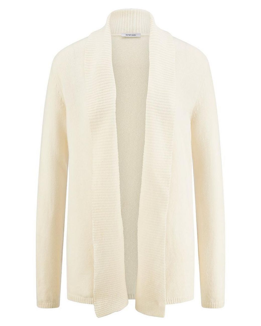 Peter Hahn White Strickjacke Kaschmir