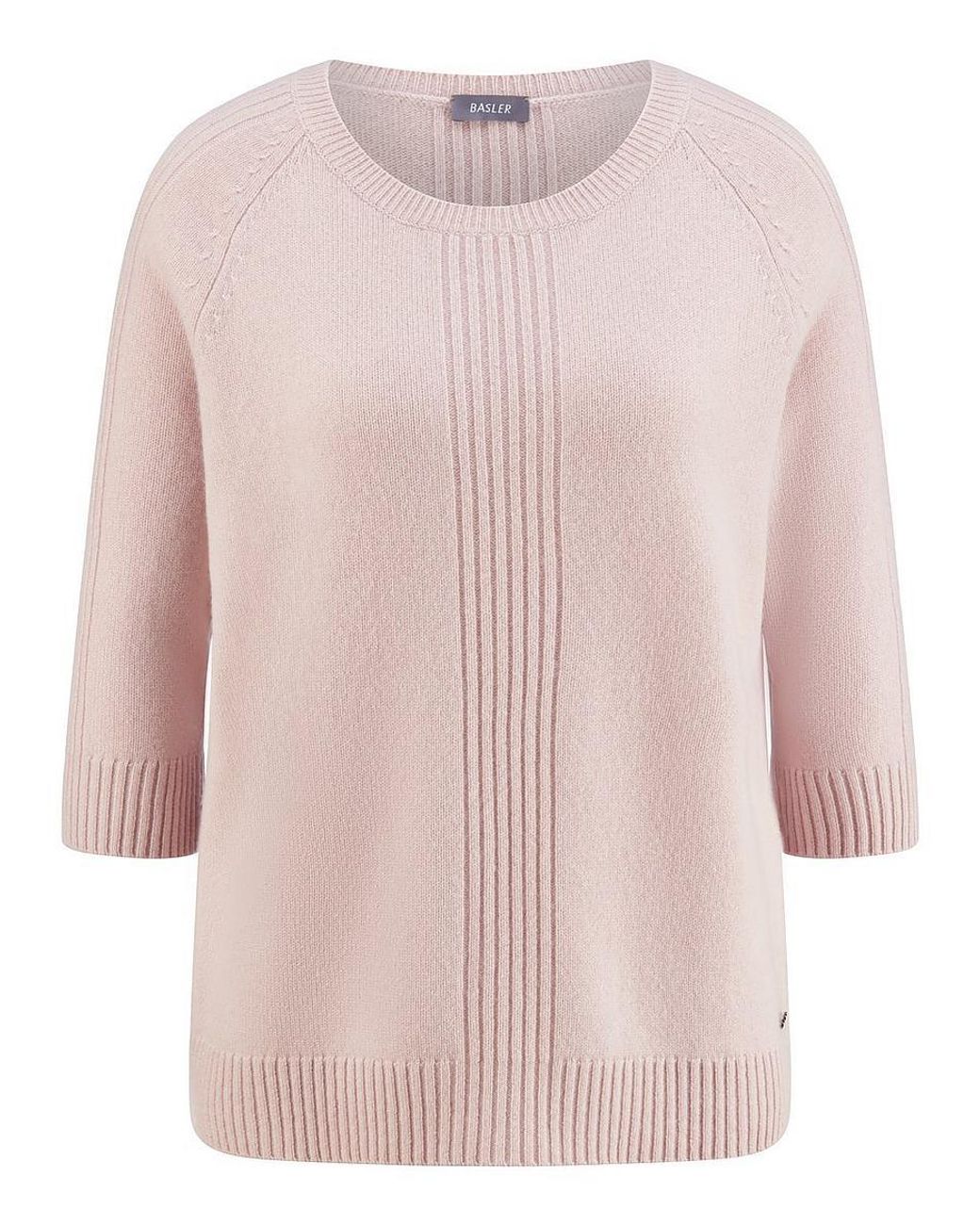 Basler Pink Rundhals-Pullover
