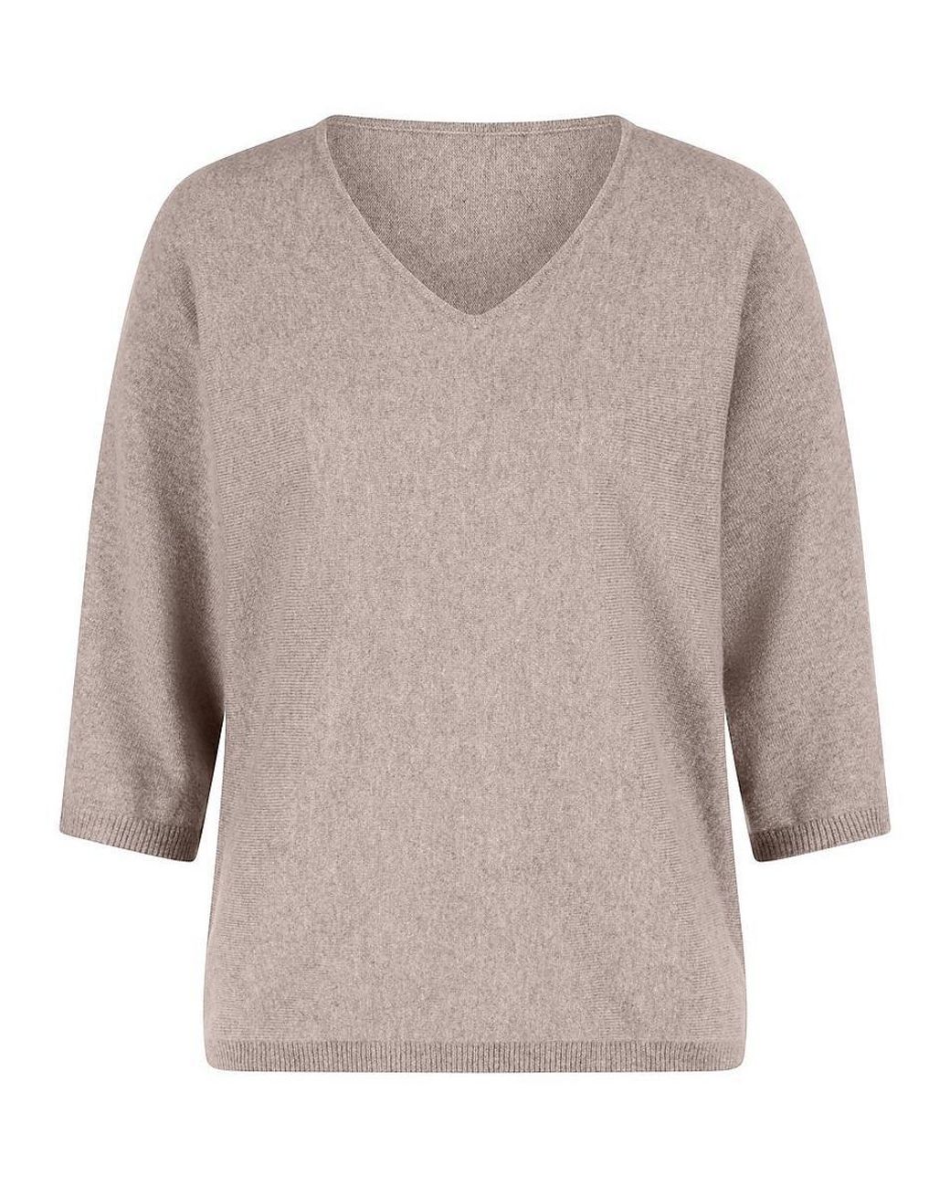 Peter Hahn Gray V-Pullover Kaschmir
