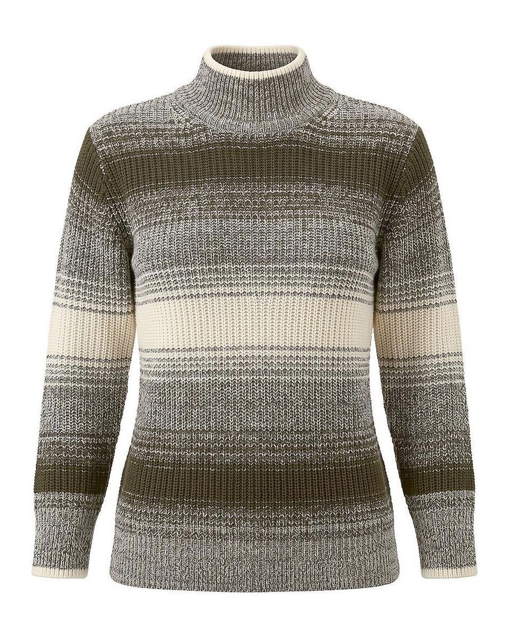 Basler Green Pullover Stehkragen