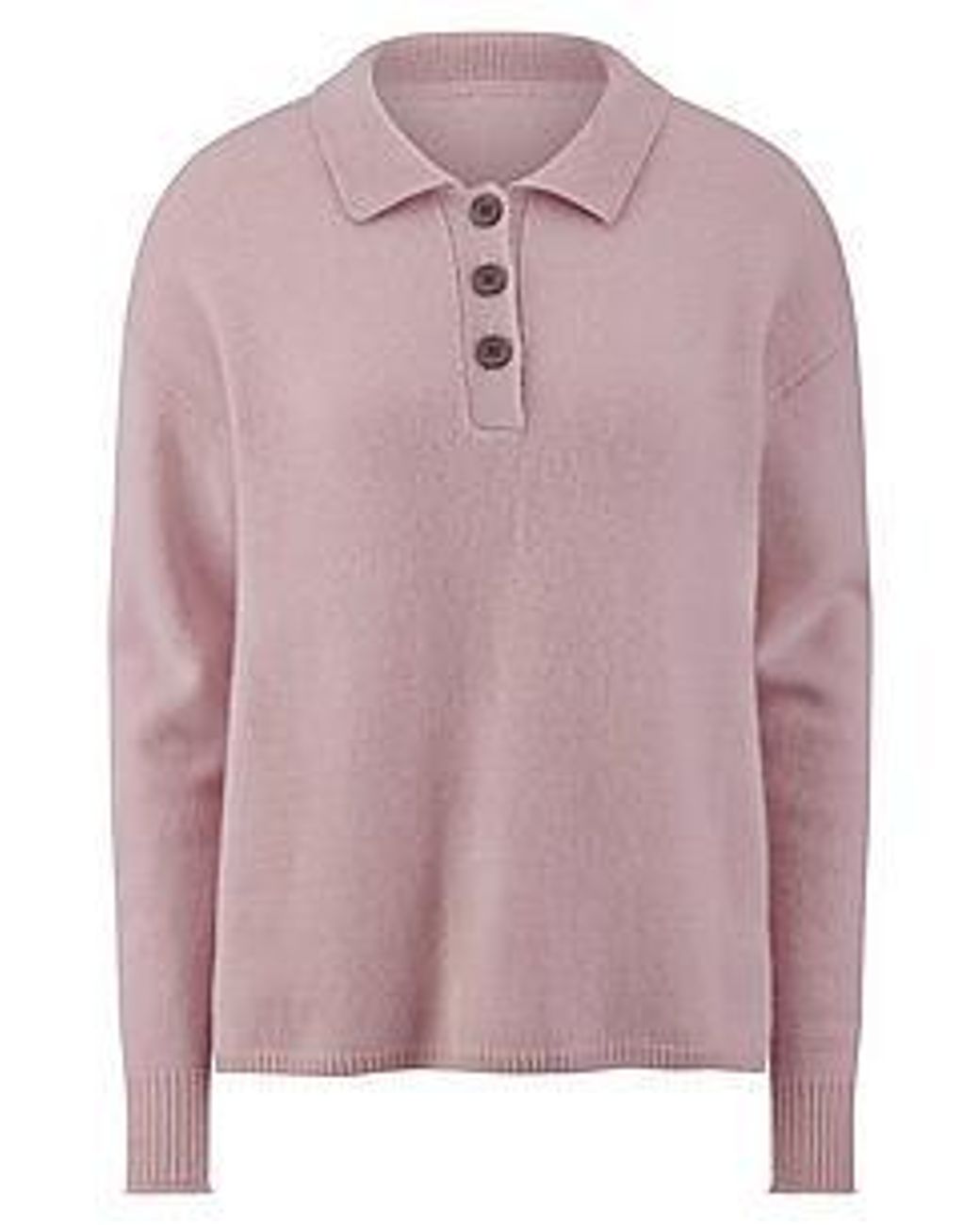 Peter Hahn Pink Polo-Pullover Kaschmir