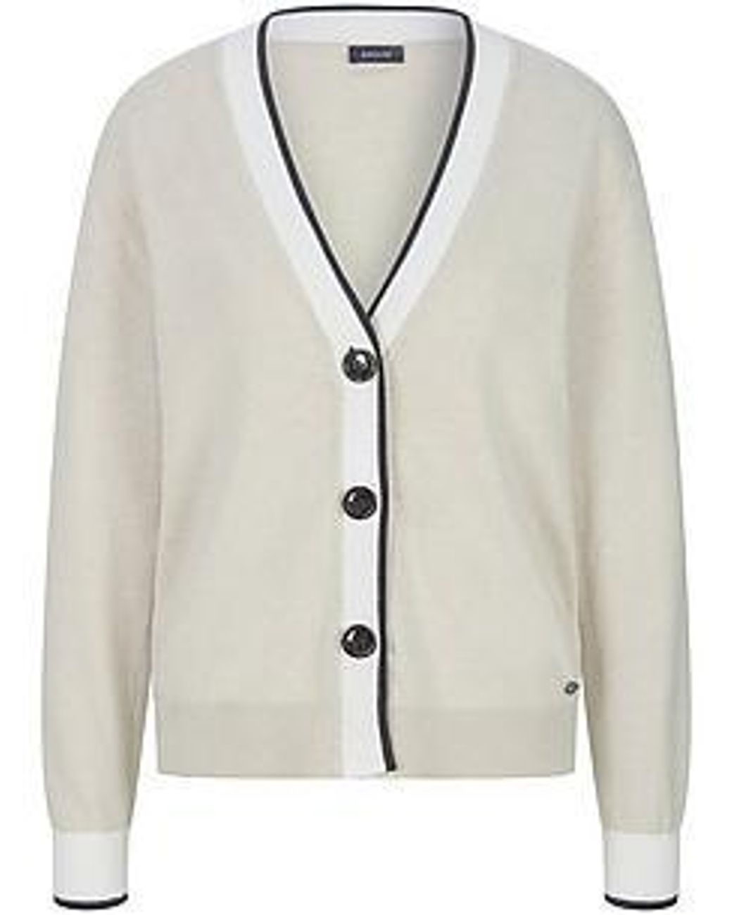 Basler Gray Strickjacke Mit V-Ausschnitt, Gr. S