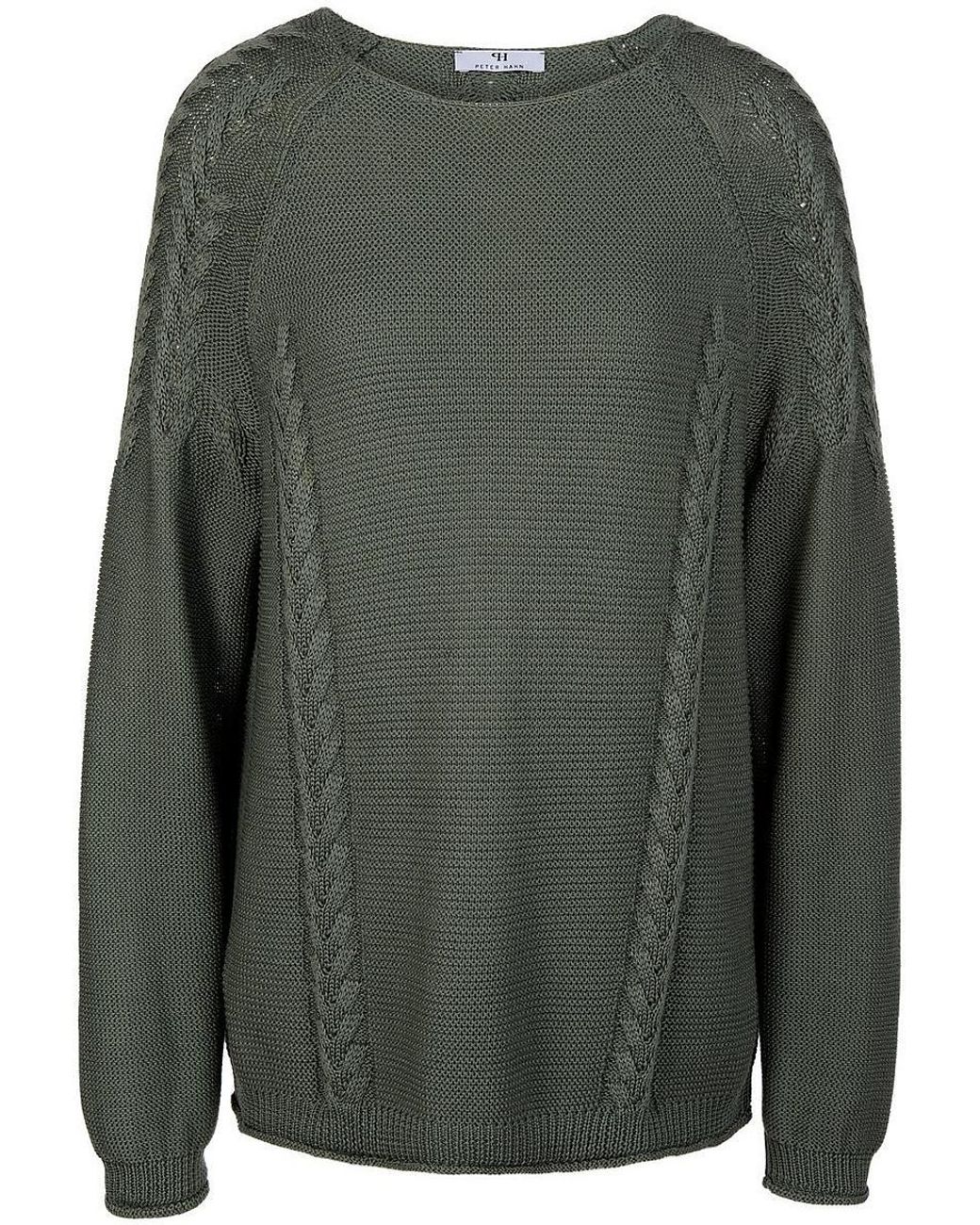 Peter Hahn Gray Rundhals-Pullover