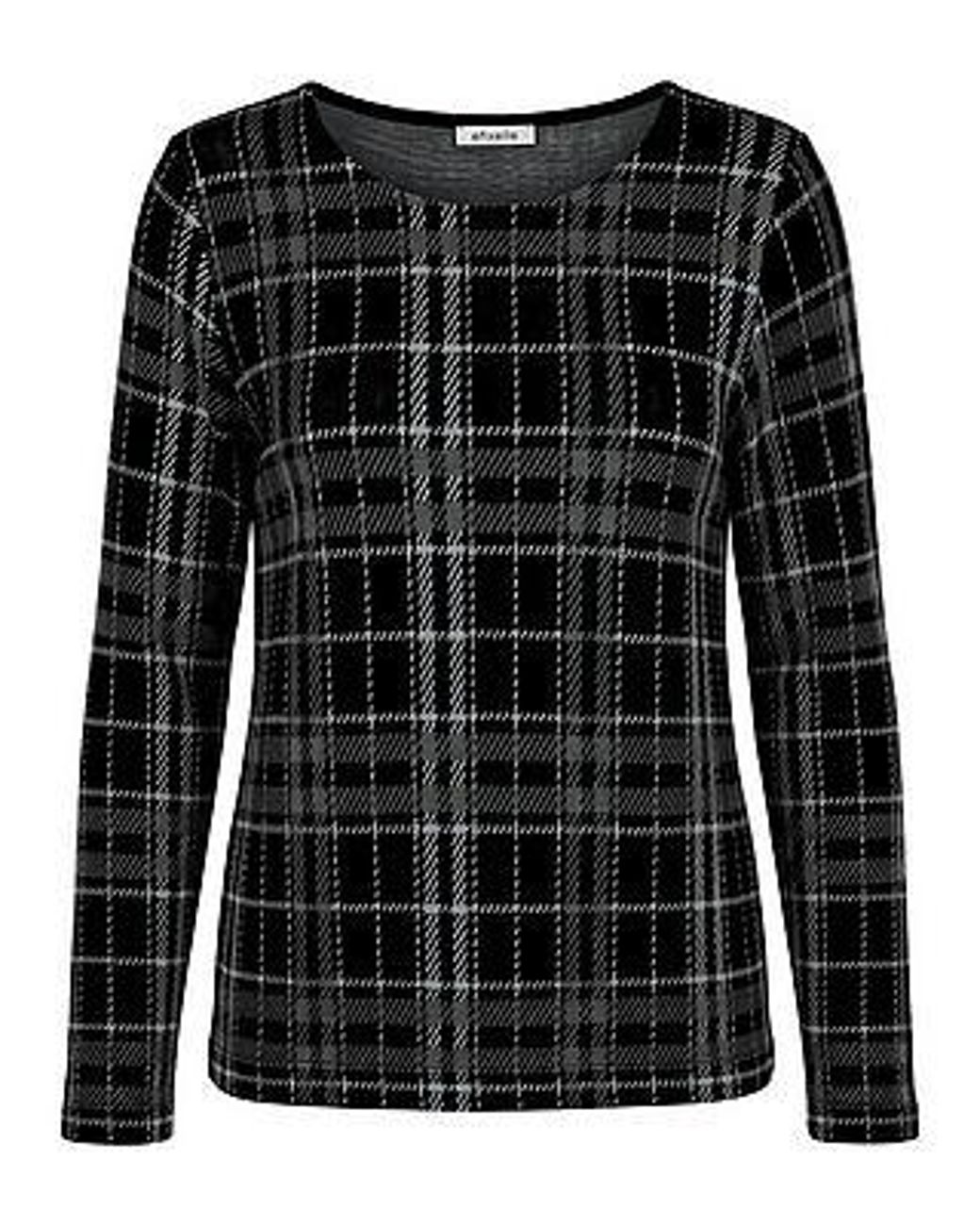 efixelle Shirt Boothals Van in het Black