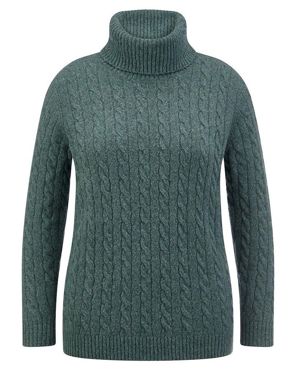 Emilia Lay Green Rollkragen-Pullover