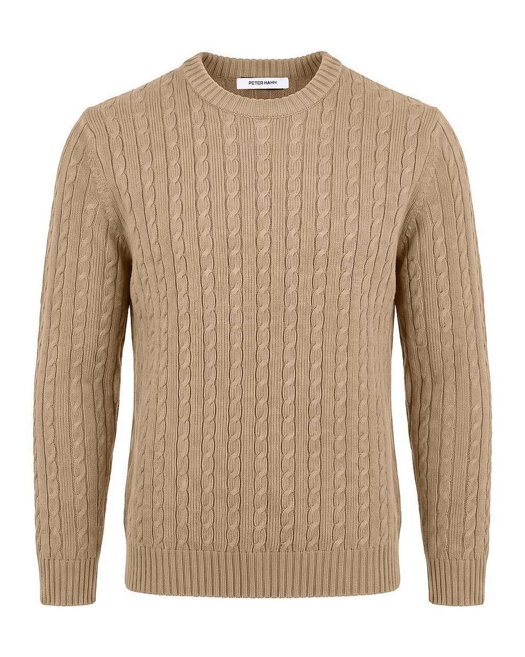 Peter Hahn Rundhals-pullover in Brown für Herren