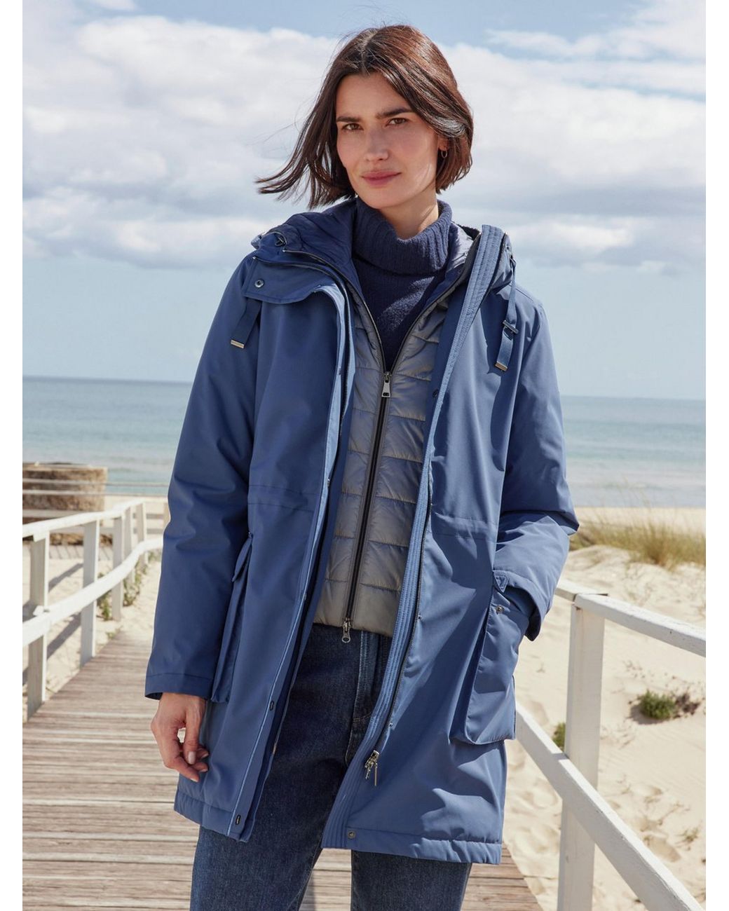 WEGA GREEN GOOSE Blue Funktions-Parka, Gr. S