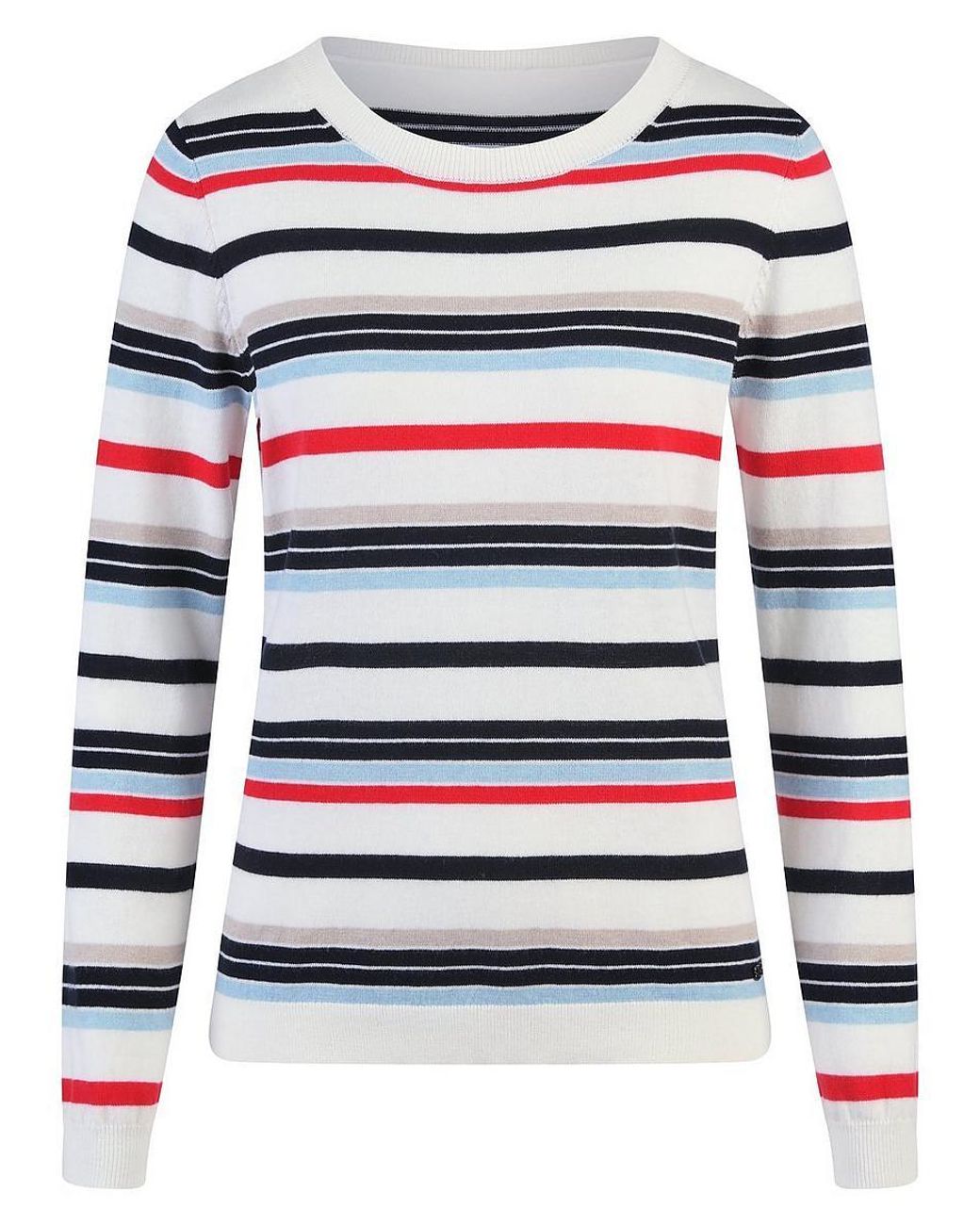 Basler White Rundhals-Pullover