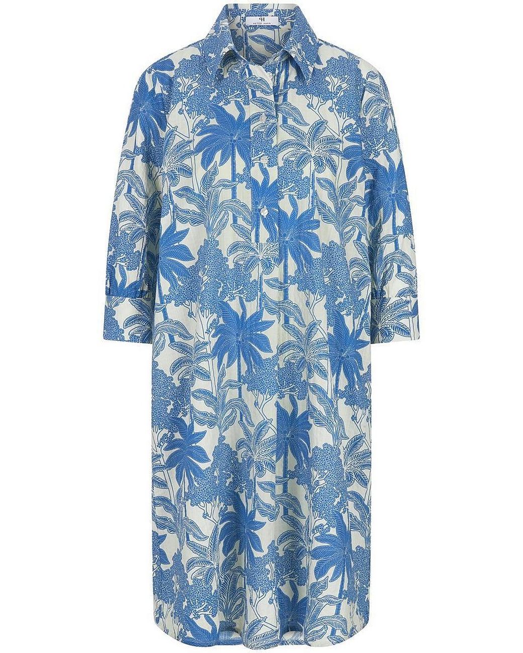 Peter Hahn Blue Hemdblusenkleid