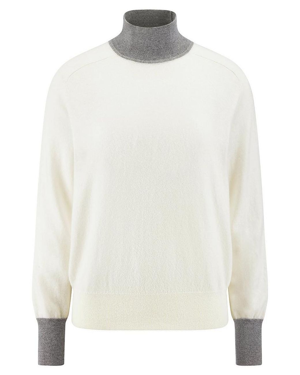 Basler White Strickpullover, Gr. M