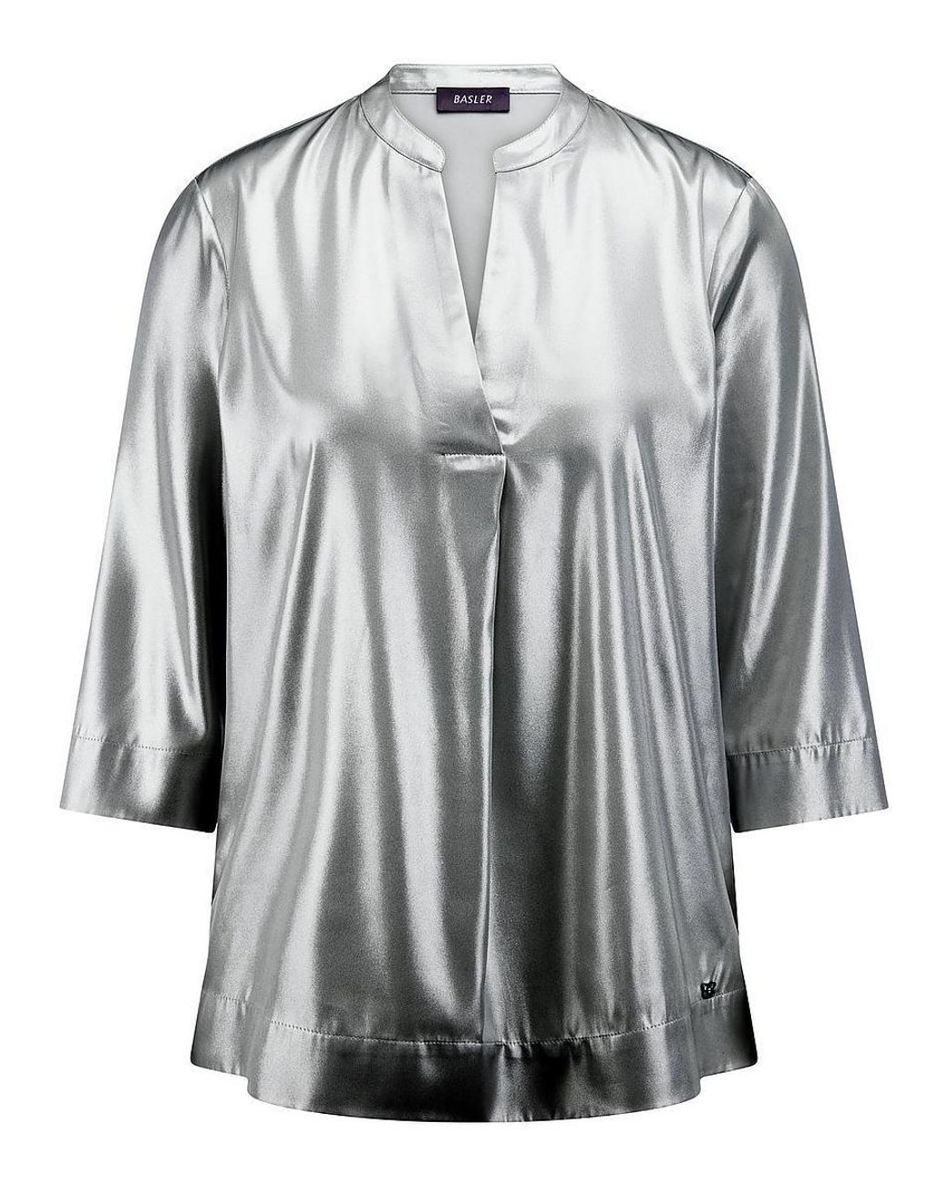 Basler Gray Stehkragen-Bluse, Gr. S