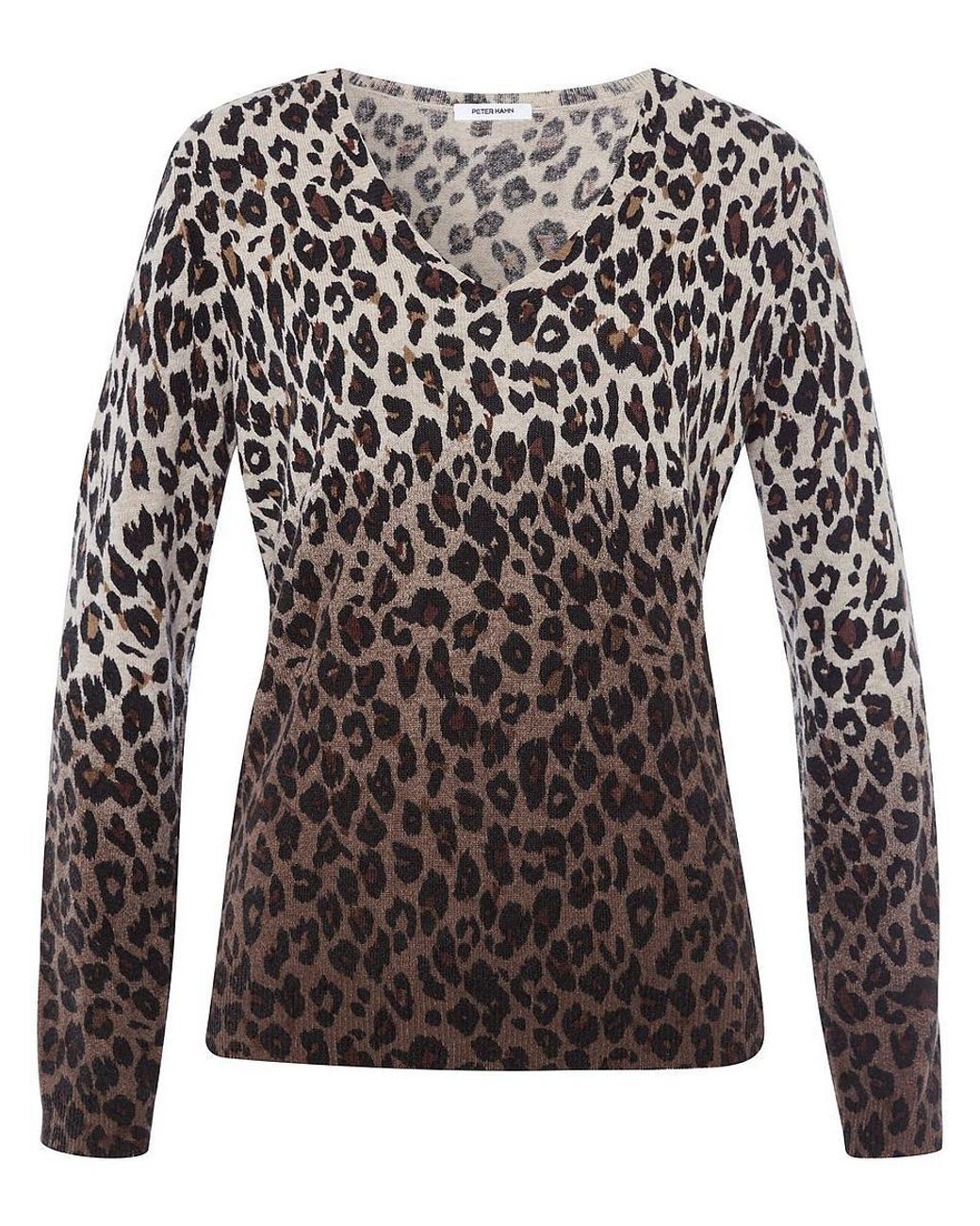 Peter Hahn Black V-Pullover Aus Schurwolle Und Kaschmir