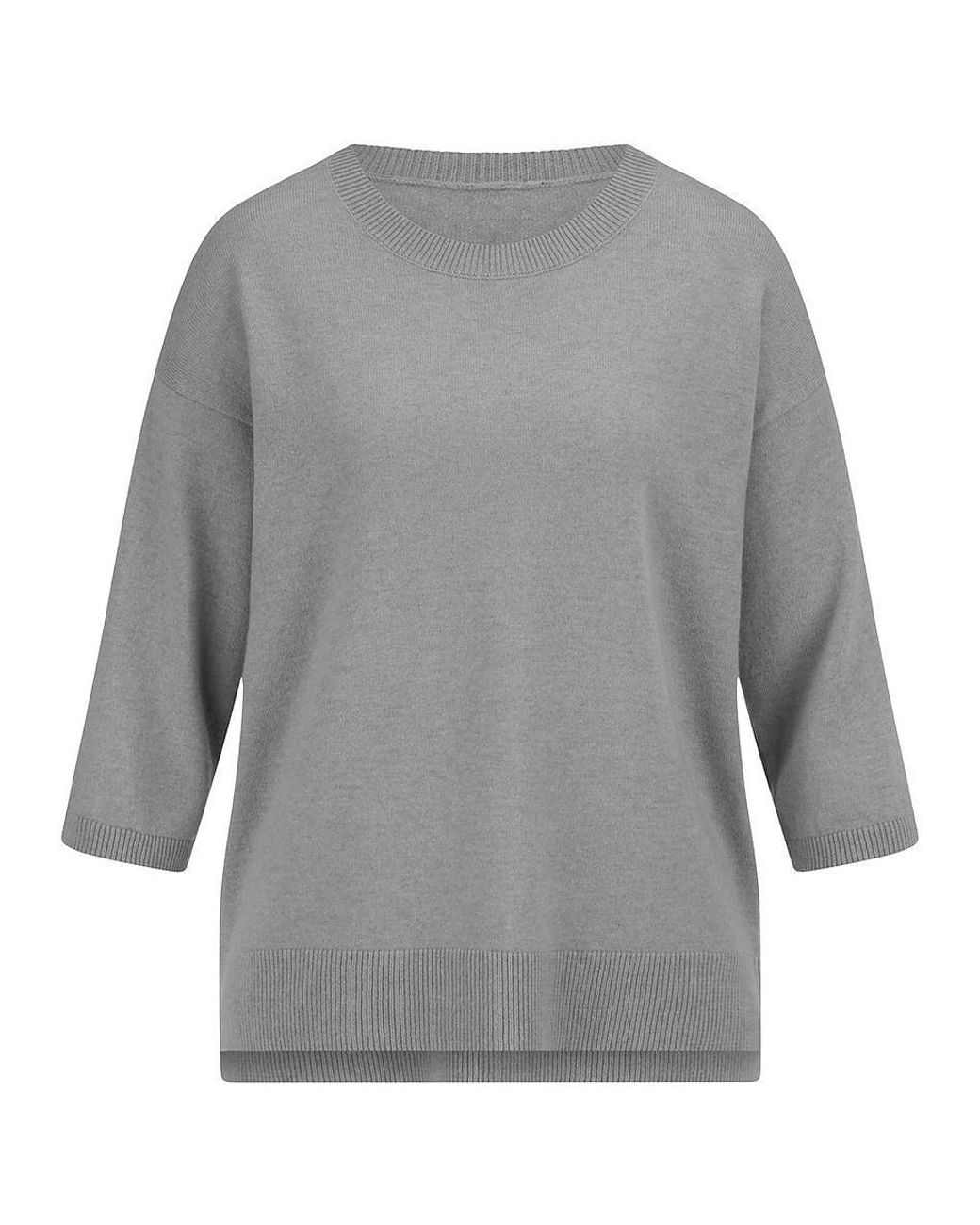 Peter Hahn Gray Rundhals-Pullover Aus Kaschmir