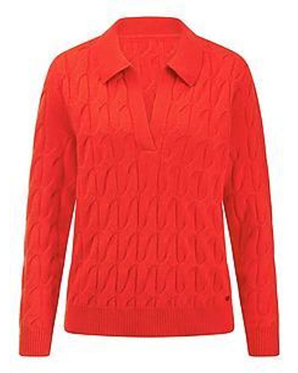 Basler Red Polo-Pullover 1/1-Arm Aus Schurwolle Und Kasch