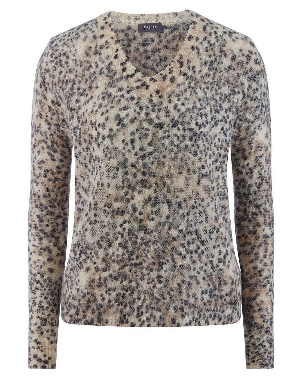 Basler Gray V-Alpaka-Pullover