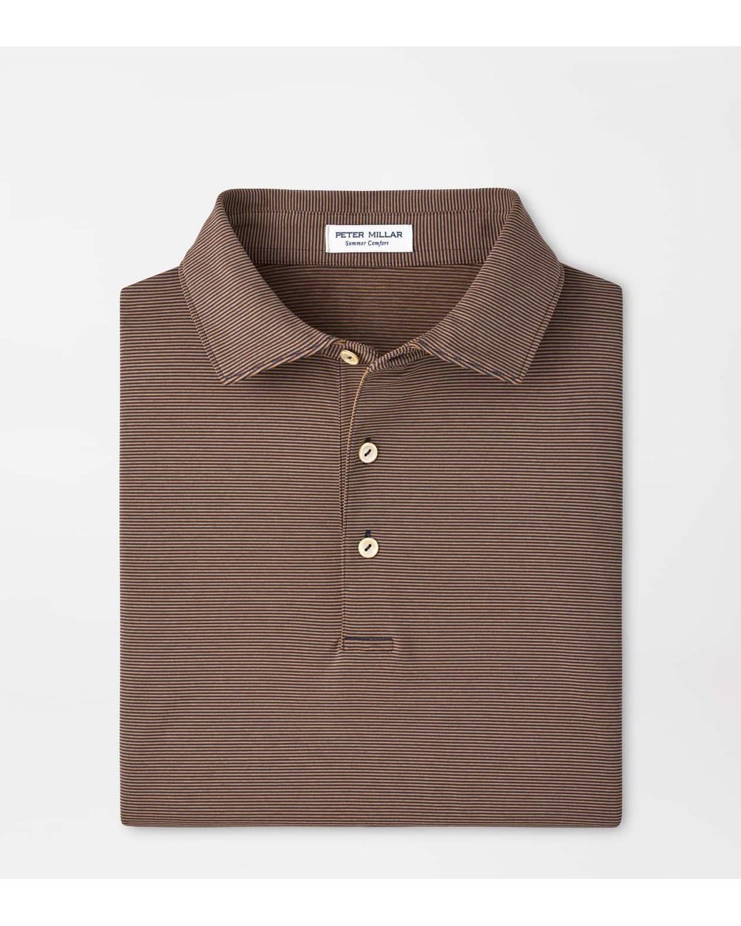 Peter Millar Brown Jubilee Performance Jersey Polo for men