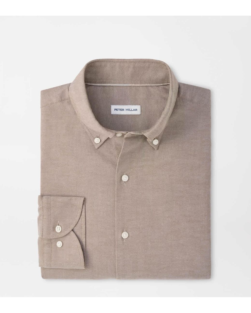 Peter Millar Brown Americana Oxford Shirt for men