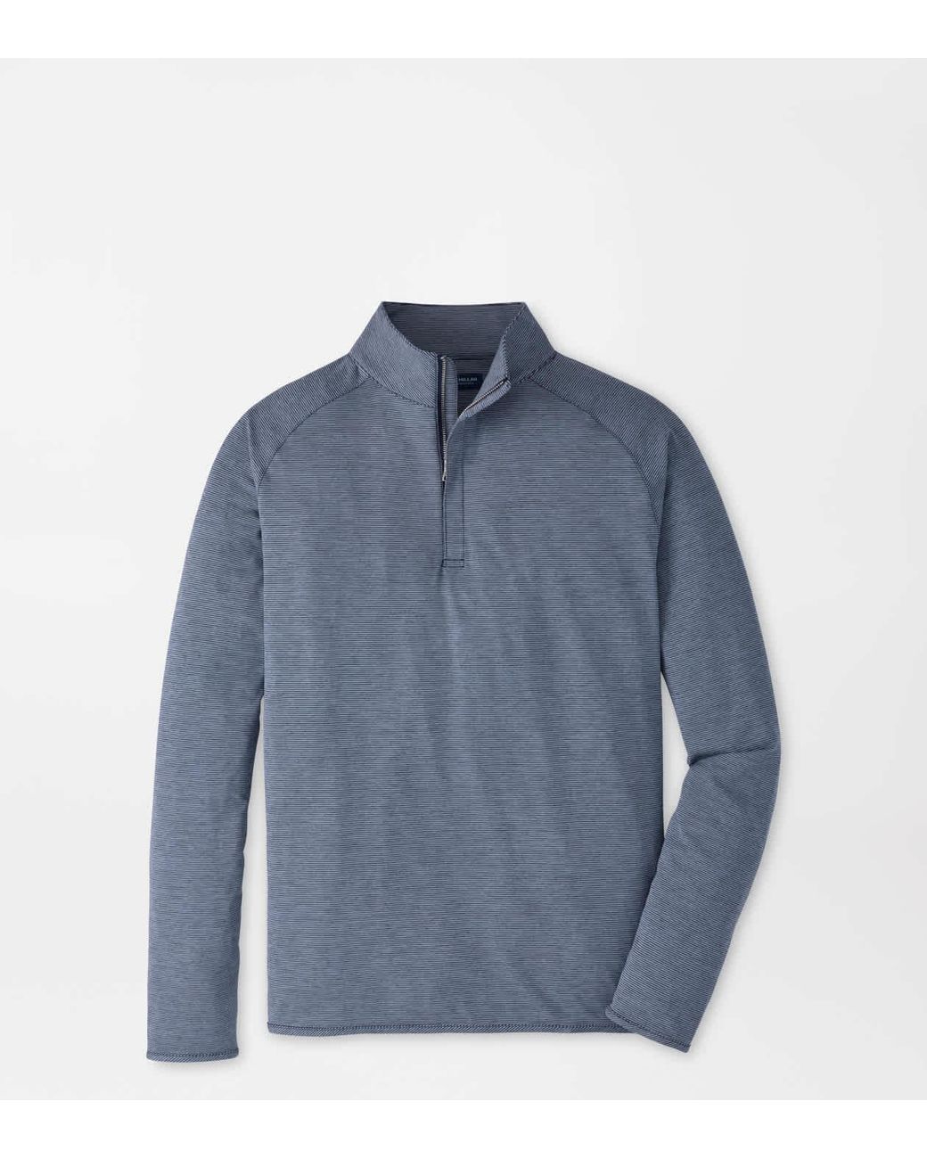 Peter Millar Blue Stealth Stripe Performance Quarter-Zip for men