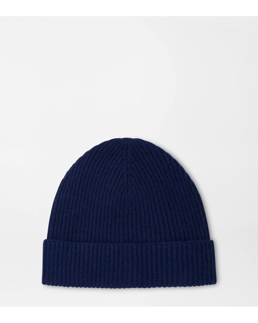 Peter Millar Blue Cashmere Rib Beanie for men