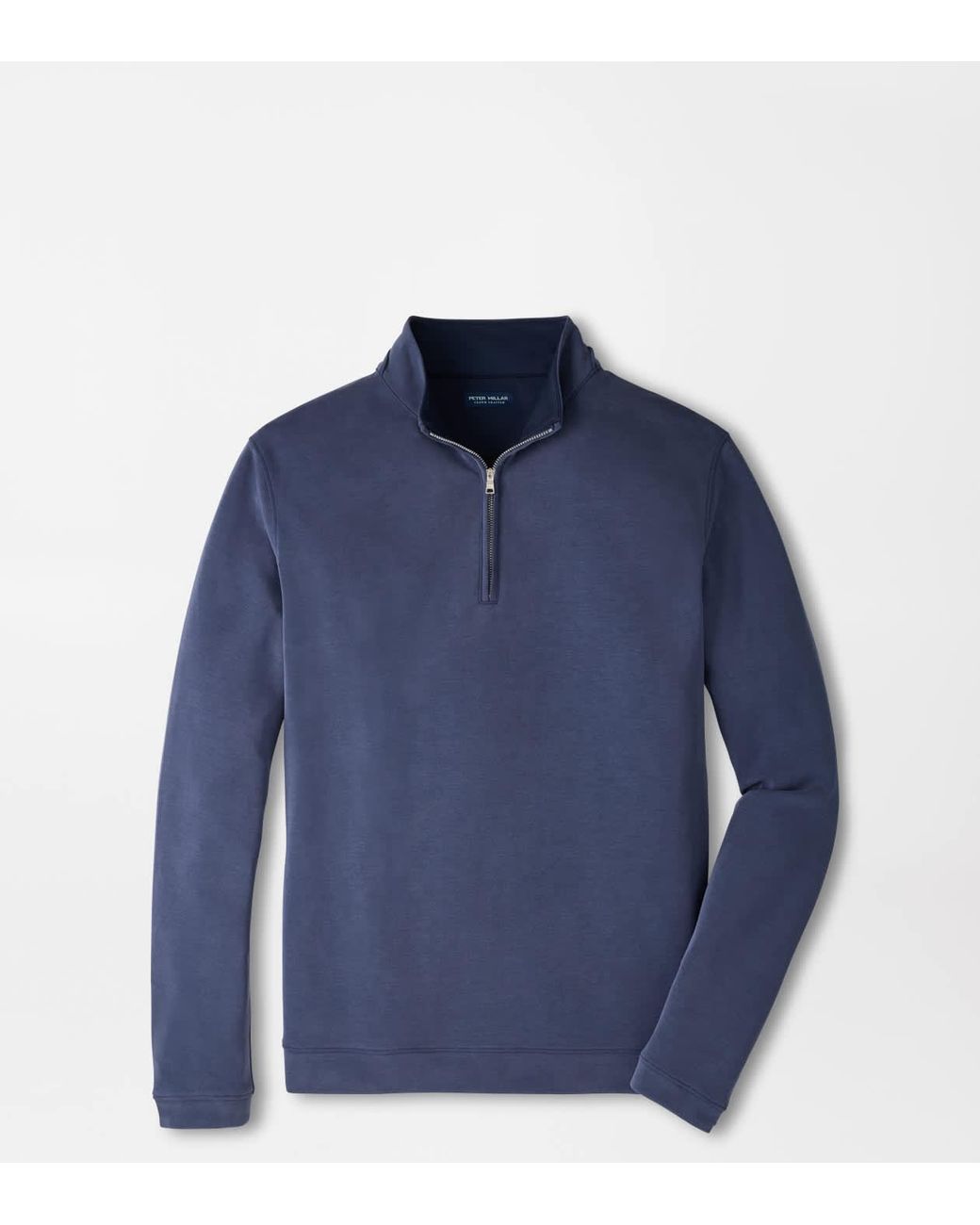 Peter Millar Blue Soft Suede Performance Quarter-Zip for men