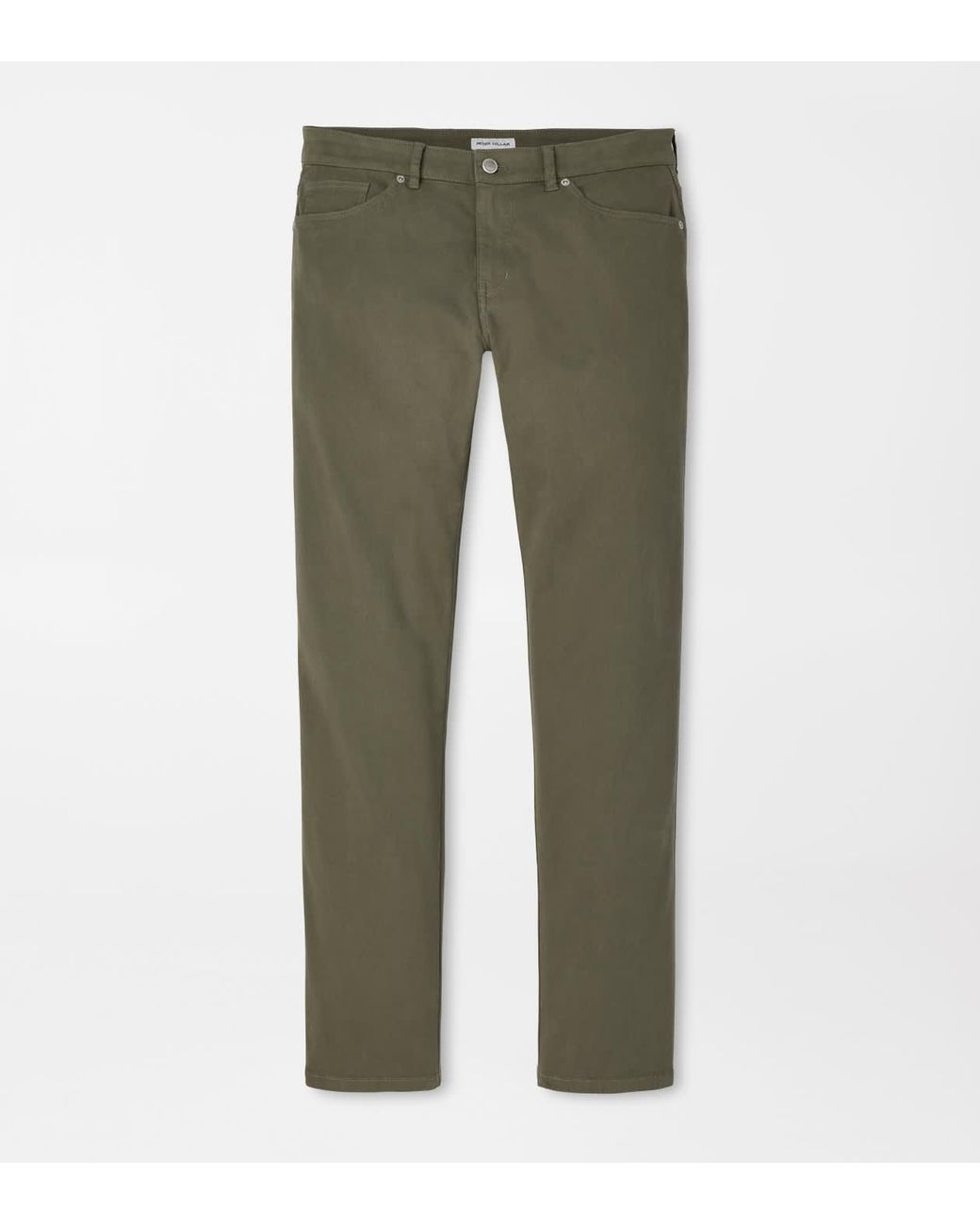 Peter Millar Green Signature Sateen Five-Pocket Trouser for men