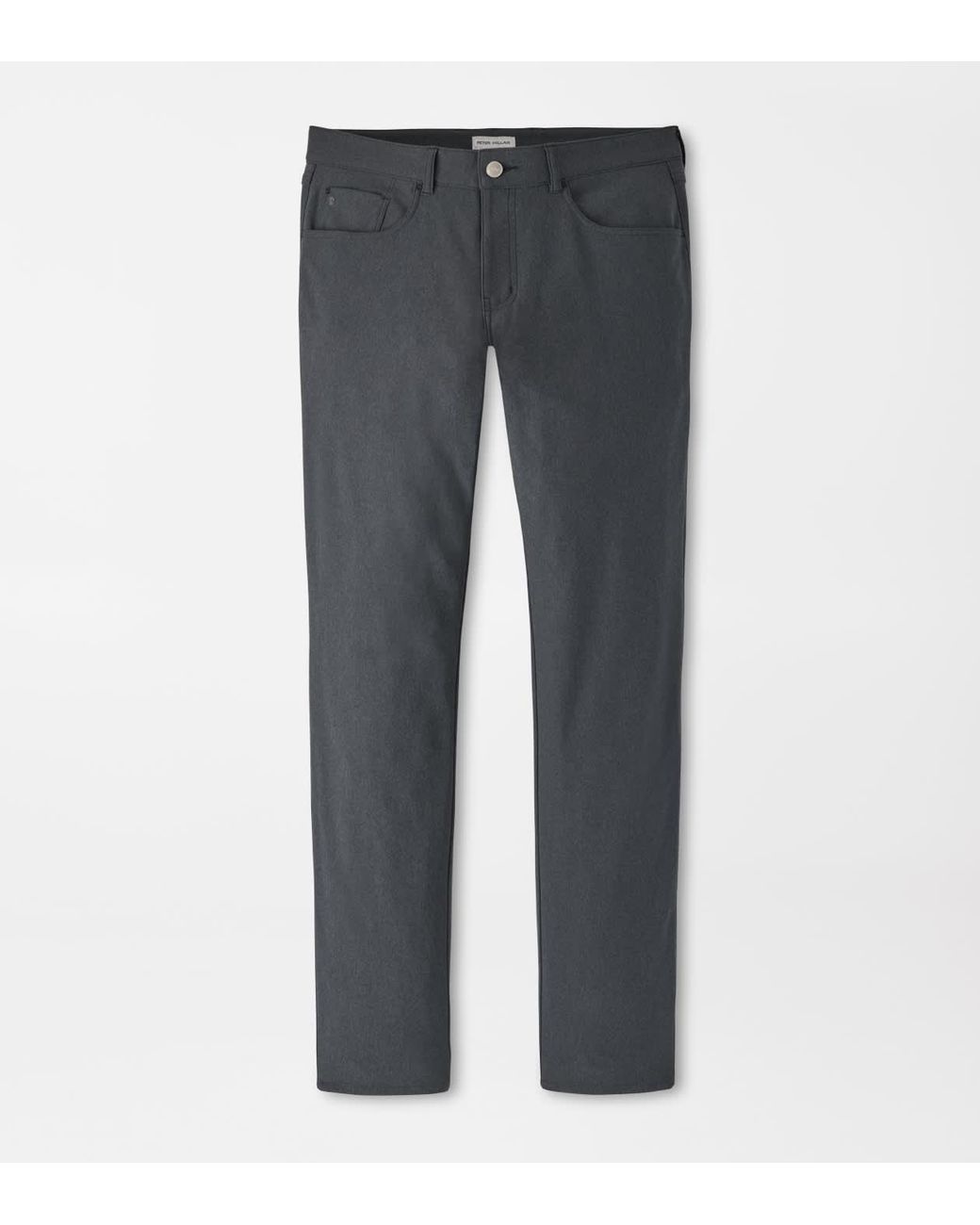 Peter Millar Gray Brevard Performance Flannel Five-Pocket Trouser for men