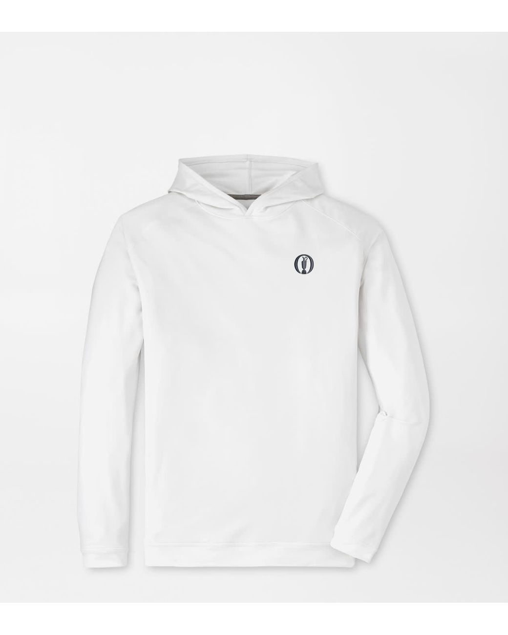 Peter Millar White The Open Pine Performance Hoodie for men