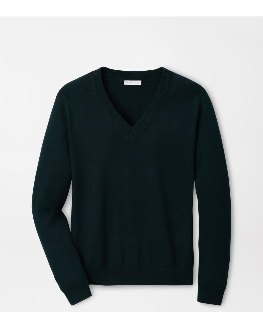 Peter Millar Green Solarspun Sport Merino V-Neck Jumper
