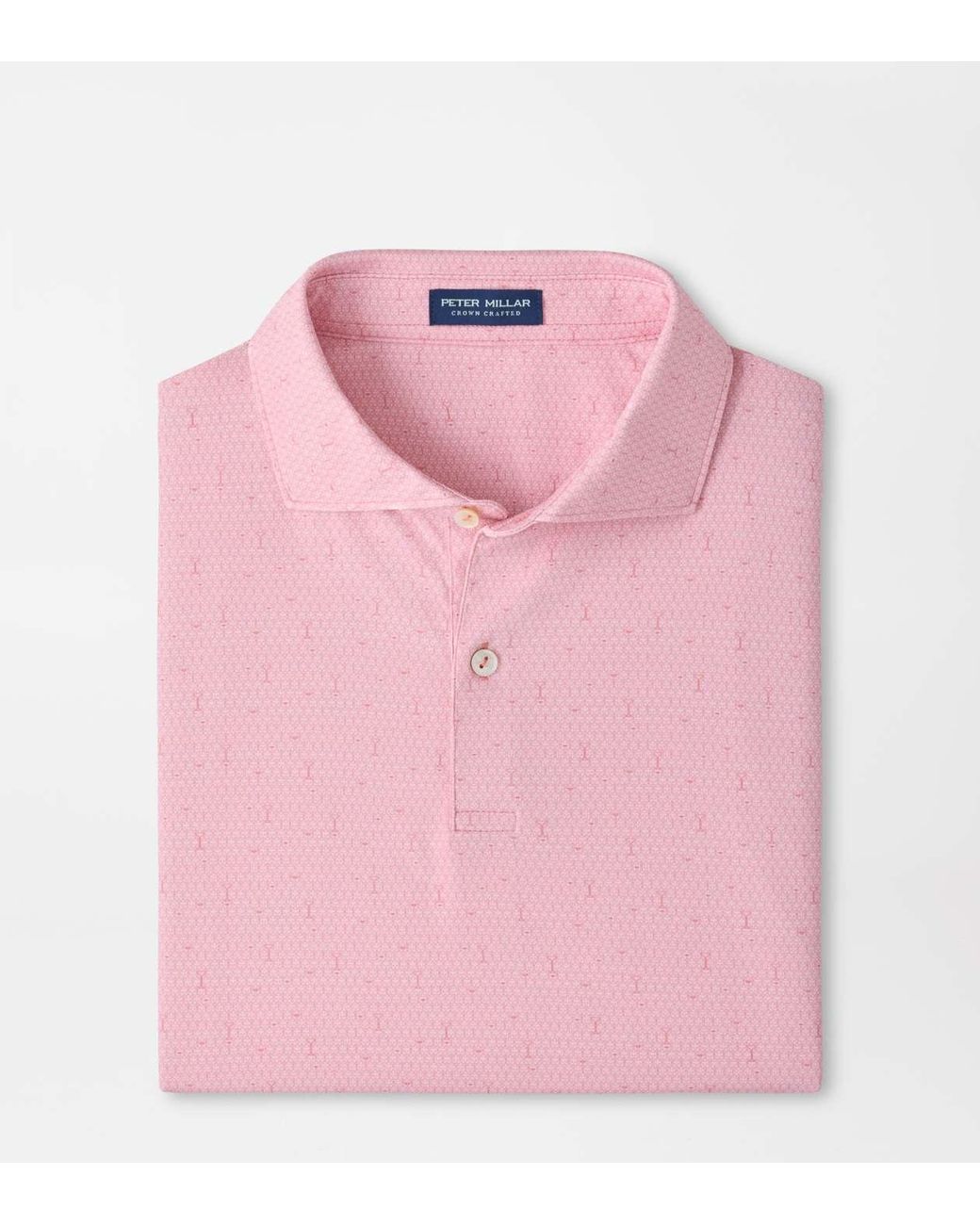 Peter Millar Pink Fifty-Fifty Performance Jersey Polo for men
