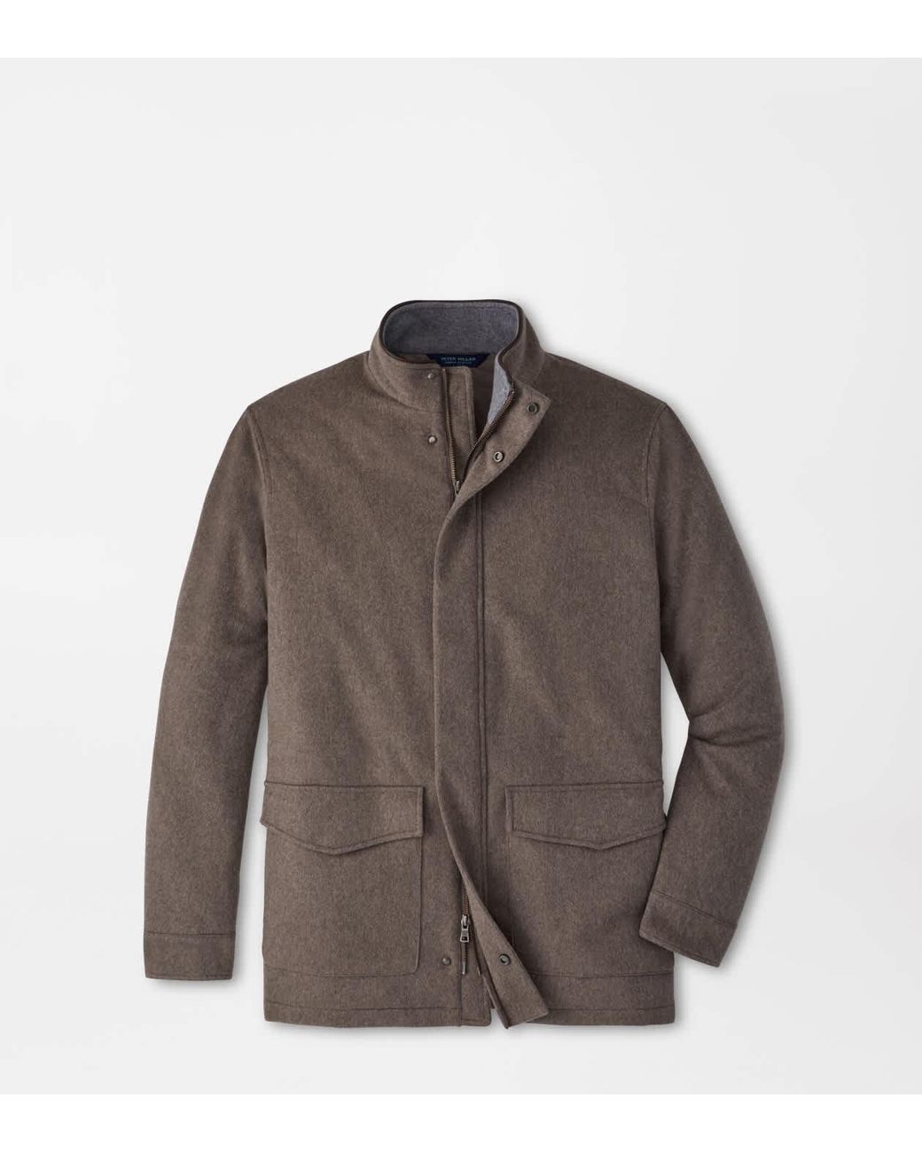 Peter Millar Brown Tempest Cashmere Coat for men