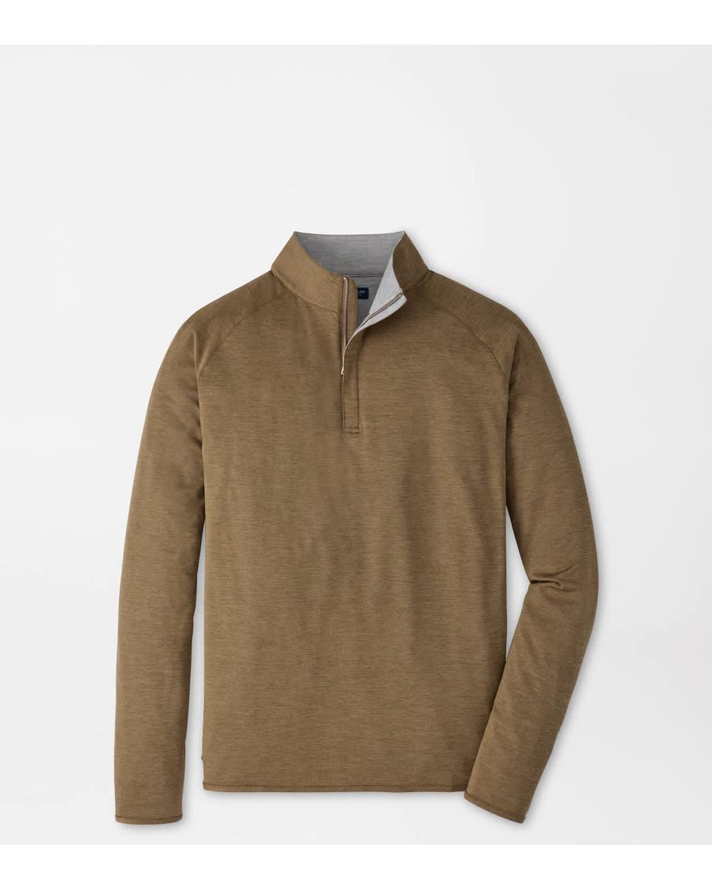 Peter Millar Brown Stealth Performance Quarter-Zip for men