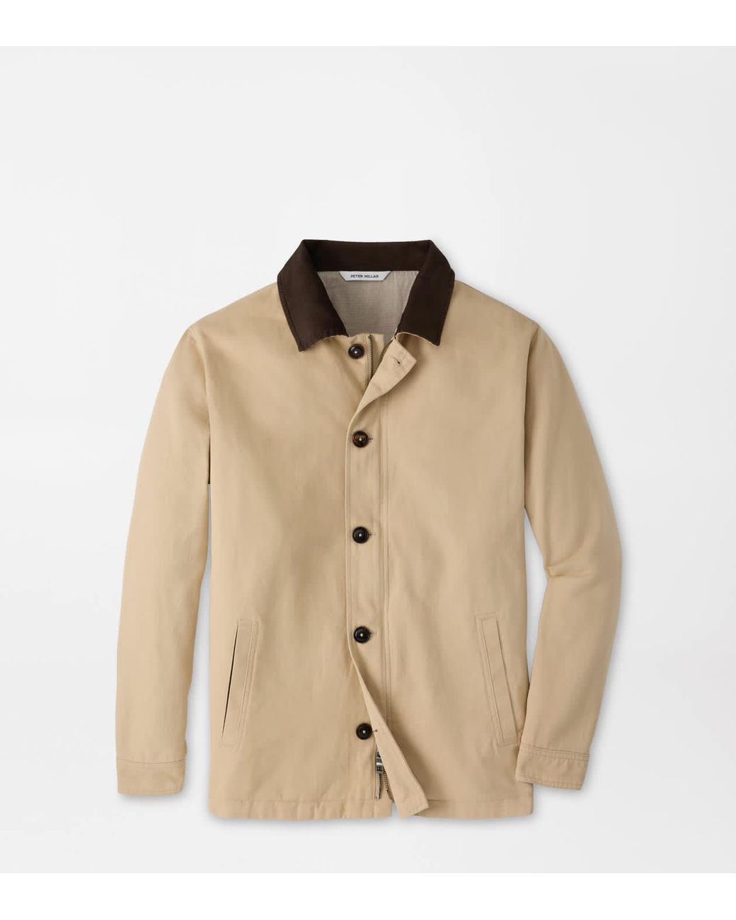 Peter Millar Natural Chatham Cotton Cashmere Coat for men