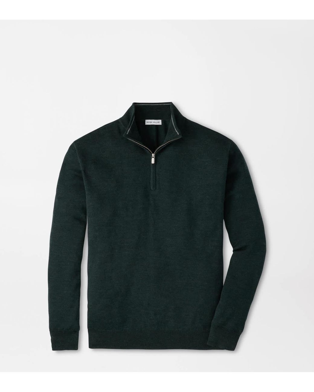 Peter Millar Green Autumn Crest Quarter-Zip for men