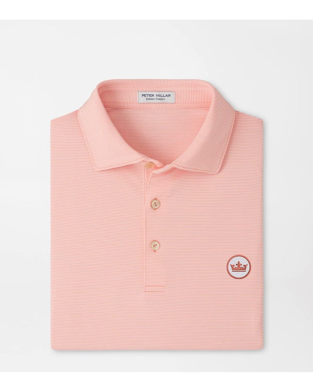 Peter Millar Pink Crown Seal Jubilee Performance Jersey Polo for men