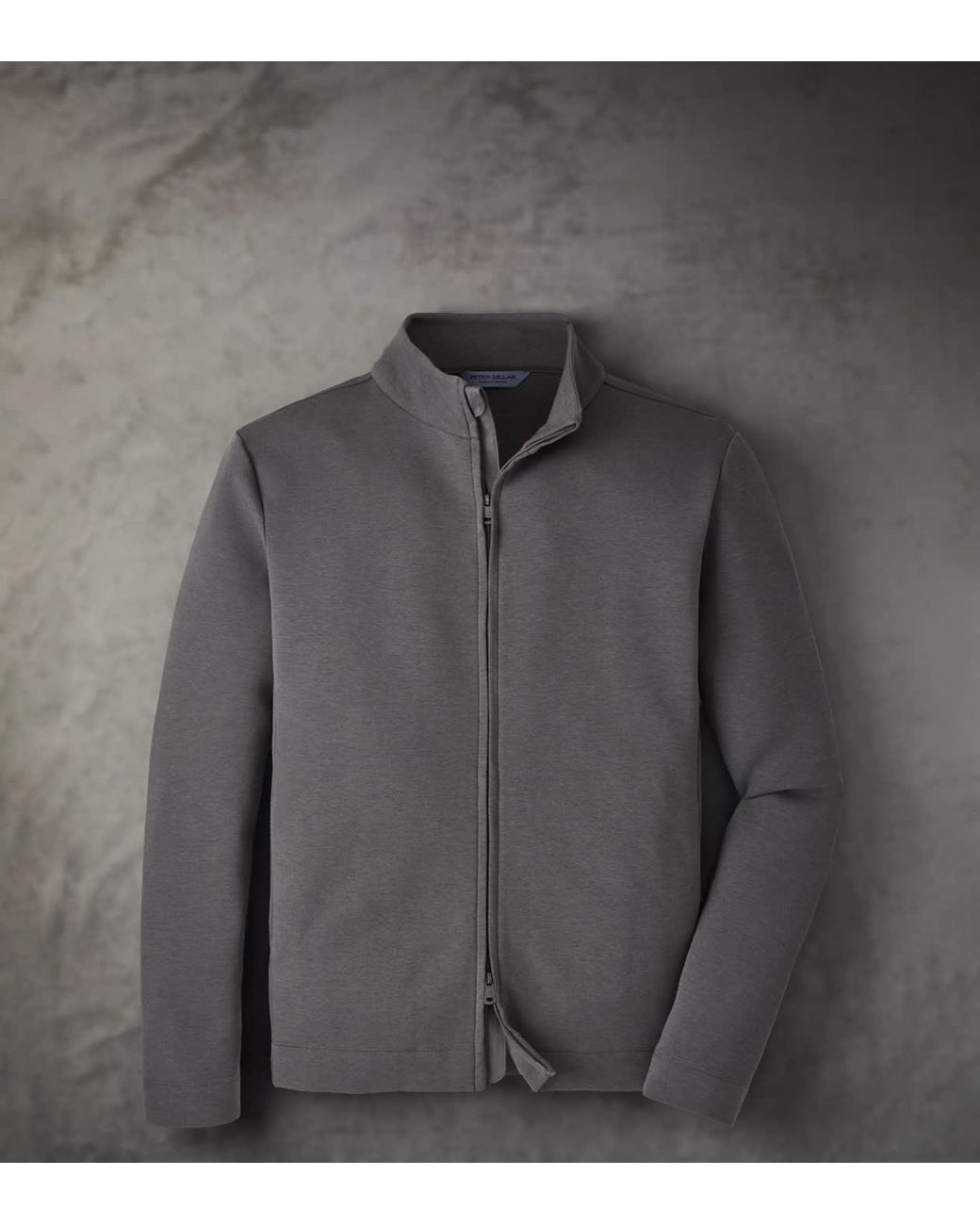 Peter Millar Gray Pursuit Knit Full-Zip for men