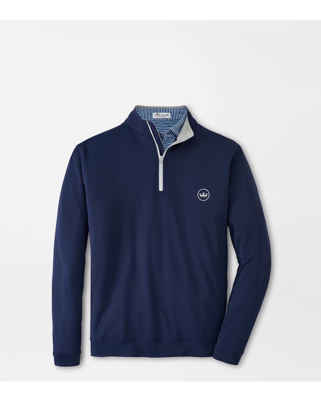 Peter Millar Blue Crown Seal Perth Performance Quarter-Zip for men