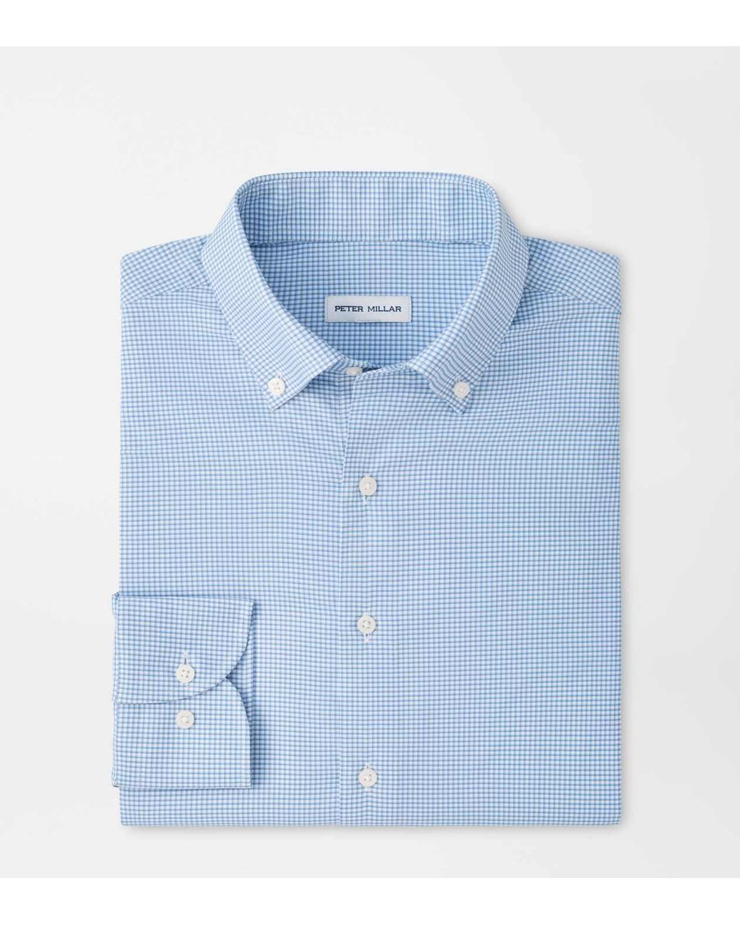 Peter Millar Blue Leo Performance Twill Shirt for men