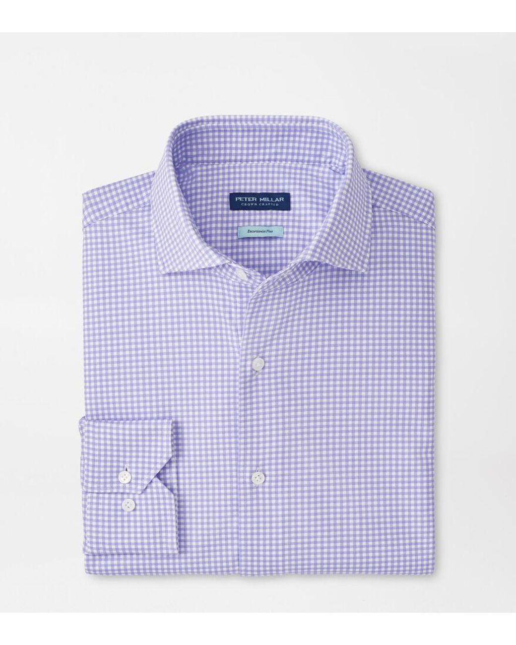 Peter Millar Excursionist Flex Gingham Shirt in Blue for Men | Lyst UK