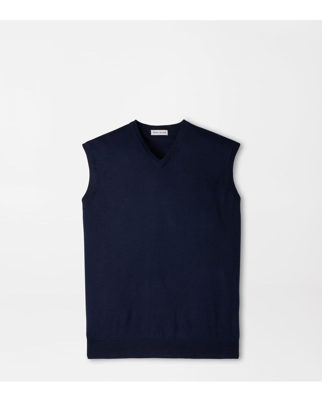 Peter Millar Blue Autumn Crest V-Neck Gilet for men