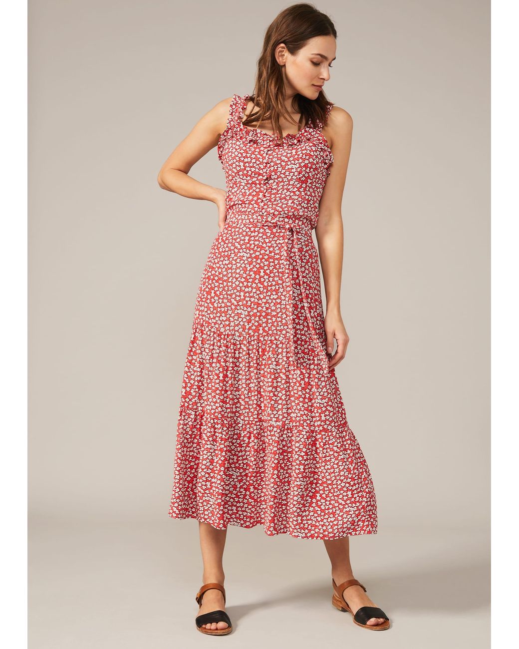 Phase Eight Red Callista Gypsy Skirt