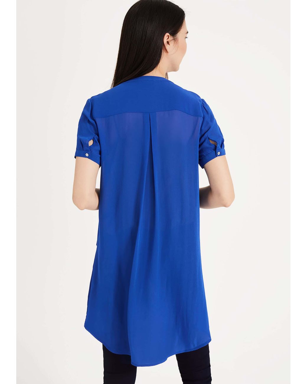 Phase Eight Blue Charlotte Chiffon Tunic